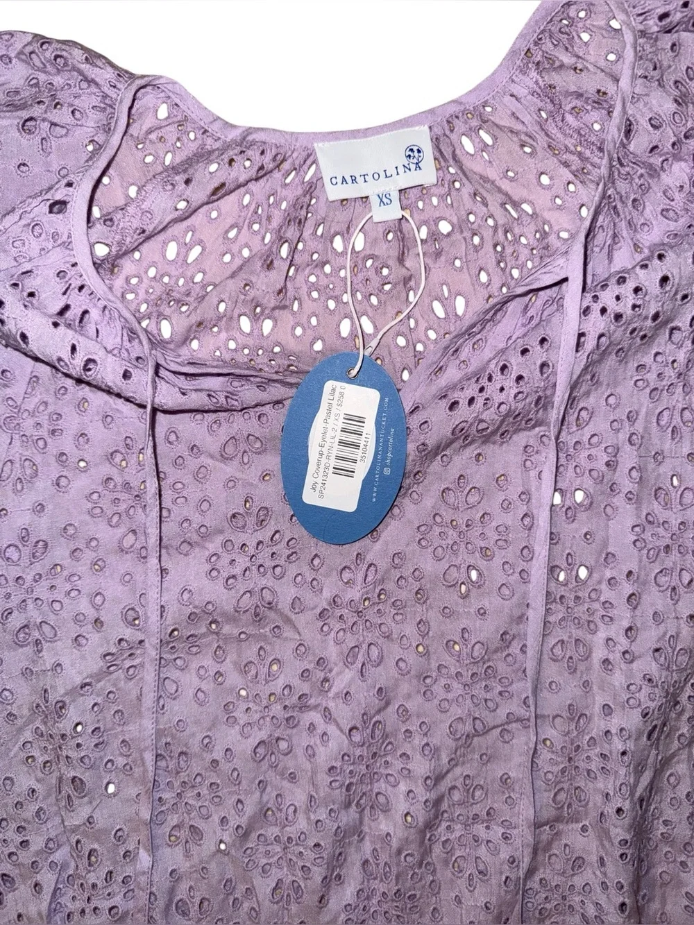 Cartolina Joy Coverup Pastel Lilac XS NWT